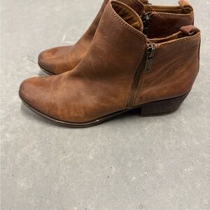 Lucky Brand Tan Leather Ankle Booties